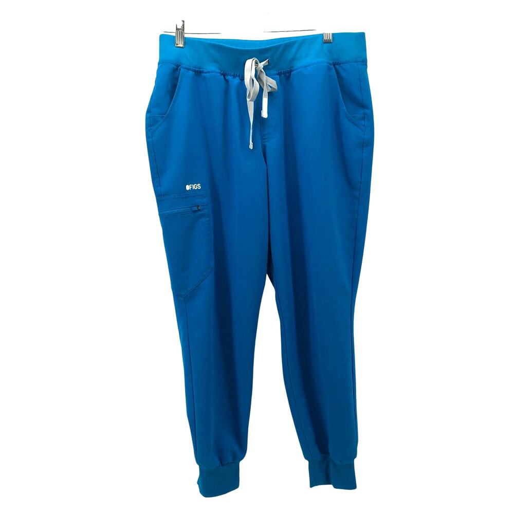 FIGS Mens Tansen Jogger Scrub Pants Extreme Blue Large Short L/P Nursing Medical